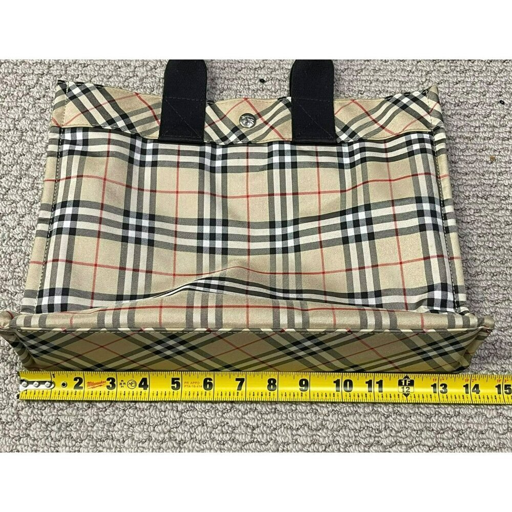 Burberry Blue Label Tote Nova House Check Nylon Canvas Hand Bag 14 x 10 - Picture 13 of 15